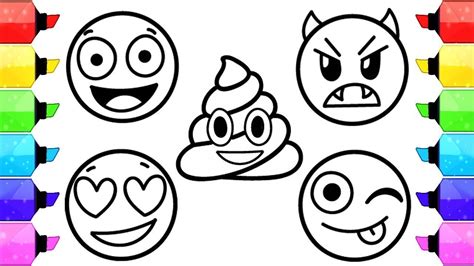 Awesome Face Coloring Page Desenho De Emoji Crianças Para Colorir