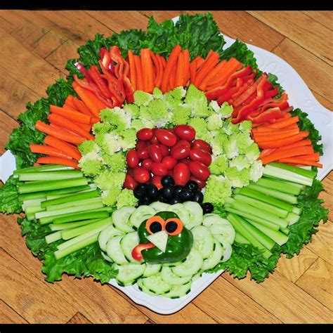 Turkey Inspired Vegetable Platter Veggie Tray Vegetable Platter Thanksgiving Veggie Tray