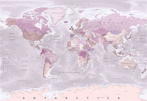 Mapa Del Mundo Rosa Mapa Estético Fondo De Pantalla Hd Peakpx