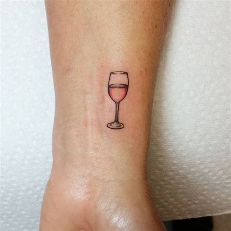 red wine glass wrist tattoo white paper hidden tattoos Ideen für