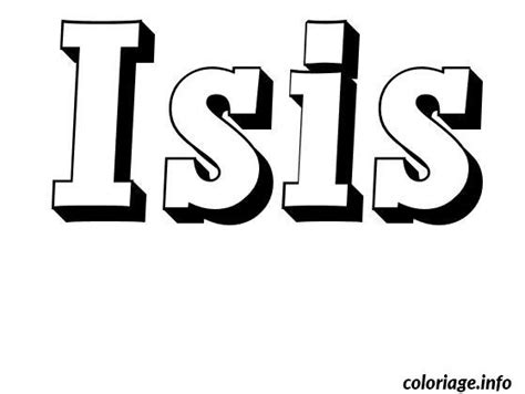 Coloriage Isis Jecolorie Com
