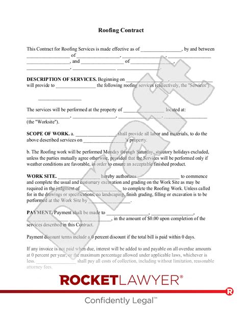 Free Roofing Contract Template And Faqs Rocket Lawyer