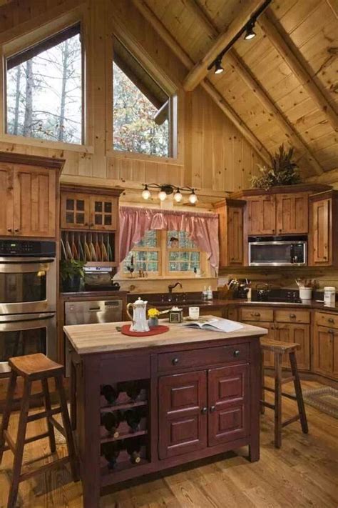 Love This Kitchen Log Home Living Log Homes Log Home Kitchens