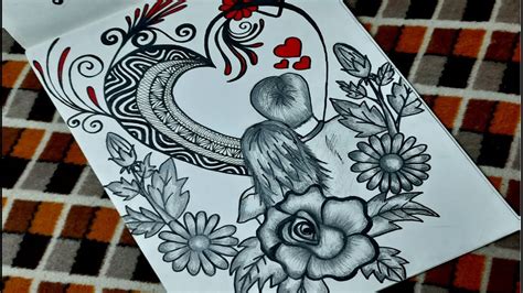 Valentine Day Special Art | Cute Couple Drawing | Easy Drawing for