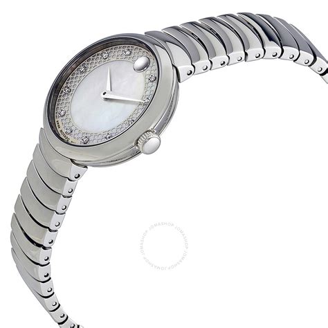 Movado Myla White Mother Of Pearl Dial Ladies Watch 0607044 Movado