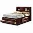 Emily Complete Storage Full Size Bed With Drawers And 56 In H Bookcase 