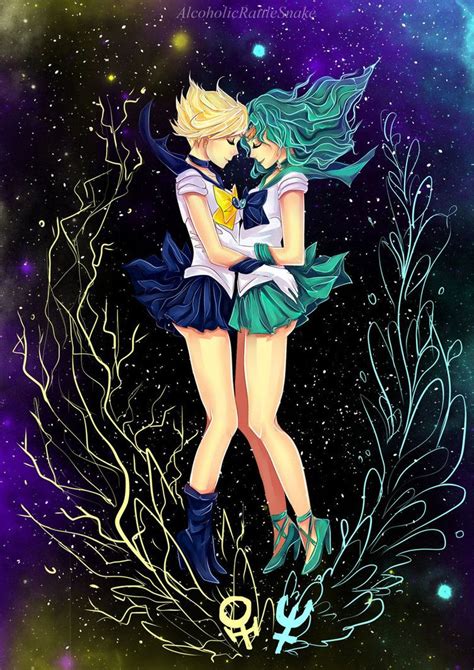 Sailor Neptune And Uranus By Alcoholicrattlesnake Sailor Moon Girls Sailor Moon Art Sailor