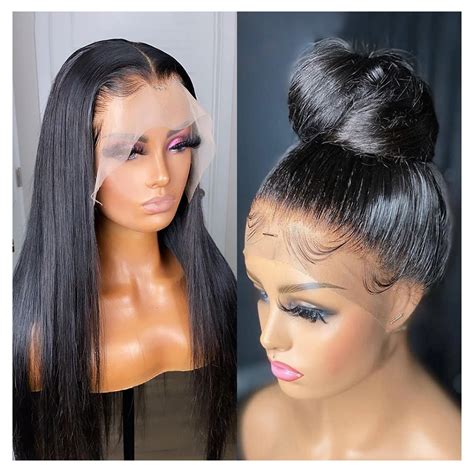 Cheap Raw Brazilian Human Hair Lace Front Wigs For Black Women Glueless