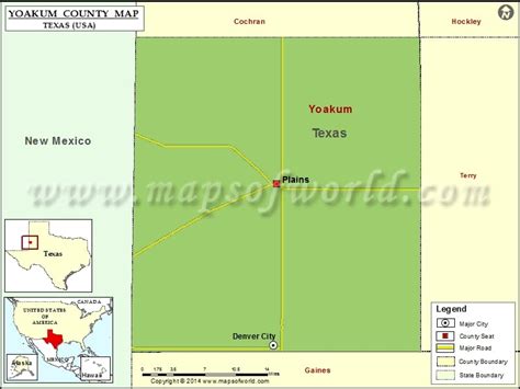 Yoakum County Map Map Of Yoakum County Texas