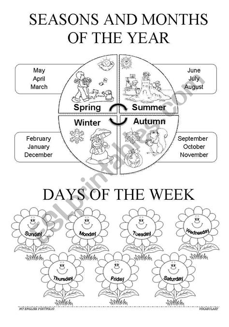 Seasonsmonthsdays Esl Worksheet By Susy M