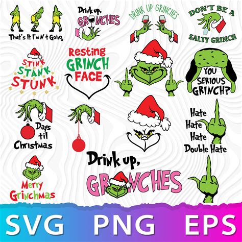 Grinch Middle Finger Svg Grinch Png Grinch Svg For Cricut Merry