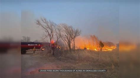 Strong Winds Fuel Grass Fires Burning Thousands Of Acres In Okmulgee