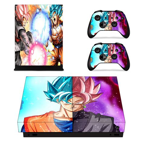 Son Goku And Goku Black Vinyl Skins For Microsoft Xbox One X
