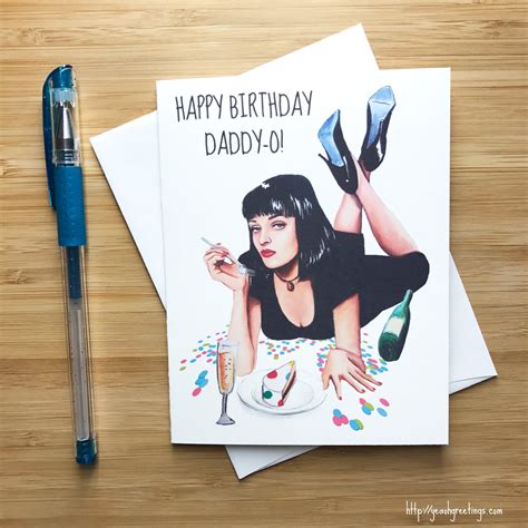 Pulp Fiction Birthday Card Pulp Fiction T Happy Birthday Card