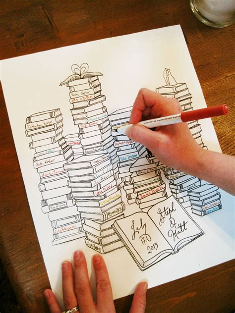 Get 50% off your first order. Wedding Guest Book Alternative Library Themed Wedding Book