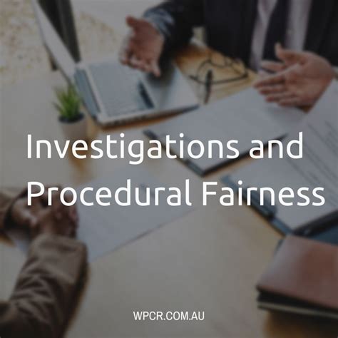 investigations and procedural fairness
