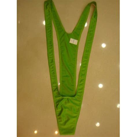 Sexy Borat Costume Swimsuit Swimwear Thong Green One Size Mankini Mens