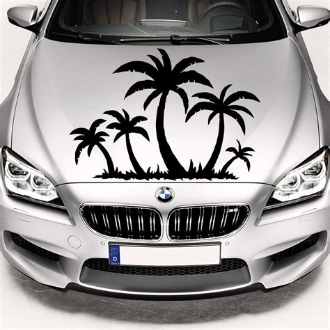Car Decals Hood Decal Vinyl Sticker Palm Nature Tree Auto