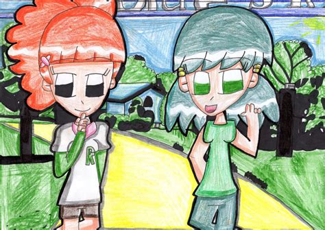 Rie And Midori At The Park Crossover By Eilige On Deviantart