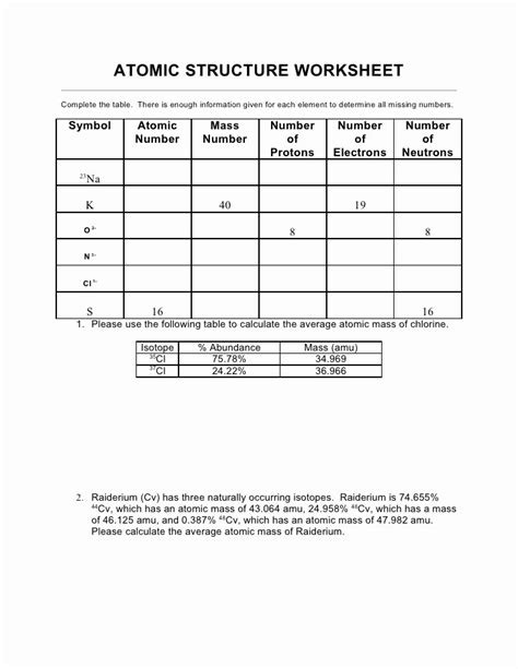 50 Atomic Theory Worksheet Answers Chessmuseum Template Library