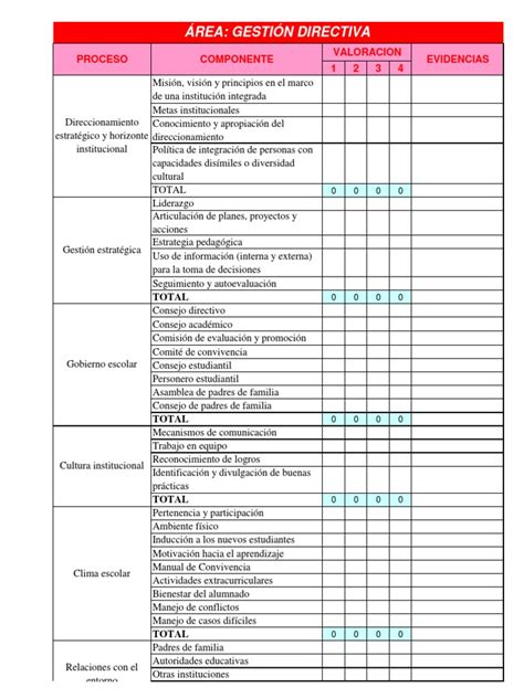 Formatos EvaluaciÓn Institucional 2014 Evaluación Cognición