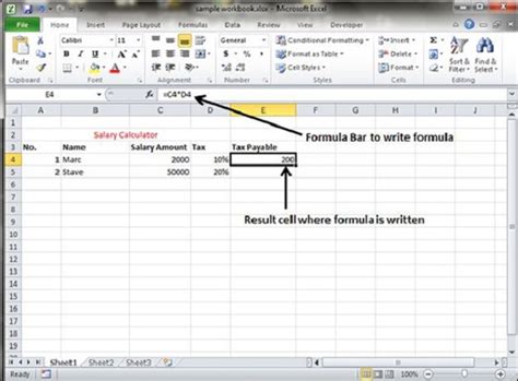 Creating Formulas In Excel