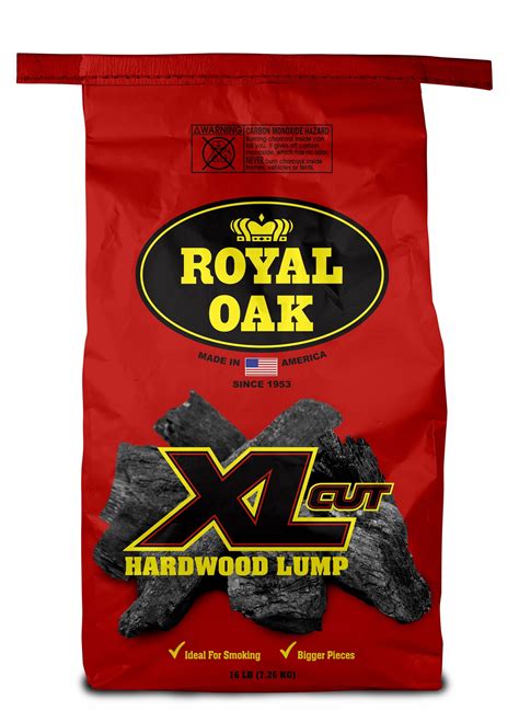 Royal Oak Xl Cut Hardwood Lump Charcoal All Natural Charcoal 16 Lbs