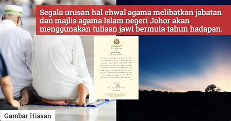 Waktu sholat hari ini di indonesia akan dimulai pada 04.24 (matahari terbit) dan selesai pada 18.57 (doa malam). Notis Bertulisan Jawi, Waktu Solat Subuh Johor Berubah 8 ...