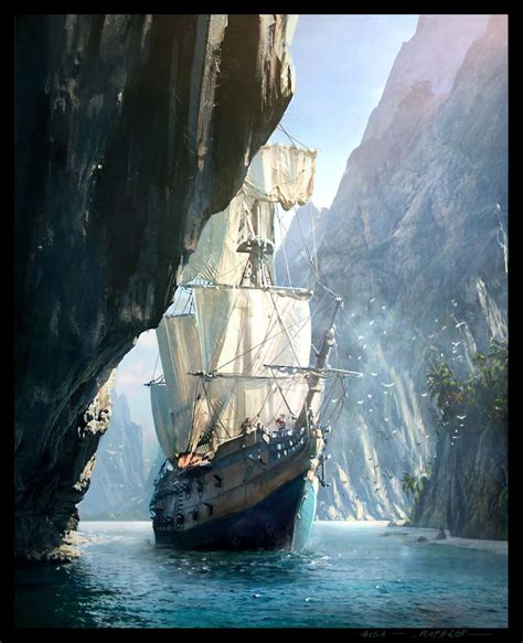 Ship Arriving Pirate Art Assassins Creed Black Flag Concept Art My