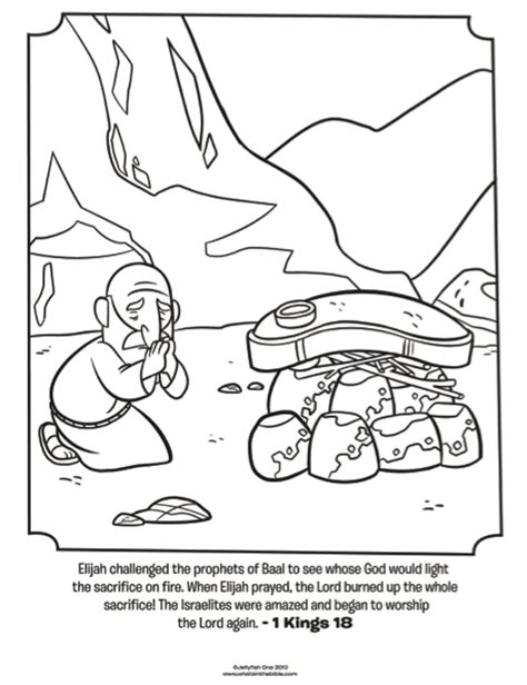 Elijah Praying Bible Coloring Pages Whats In The Bible