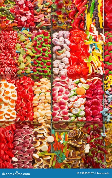 Assorted Gummy Candies On The Market Stock Image Image Of Candies