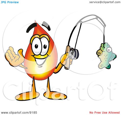 Grabing a torch animated drawing. Clipart Picture of a Flame Mascot Cartoon Character ...
