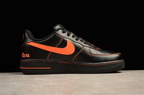 Nike Air Force 1 Low Black Orange Footwear 815771 991 Febbuy