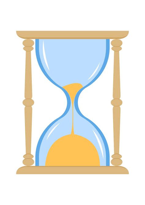 Hourglass Clipart Flat Design On White Background Vector 19812577