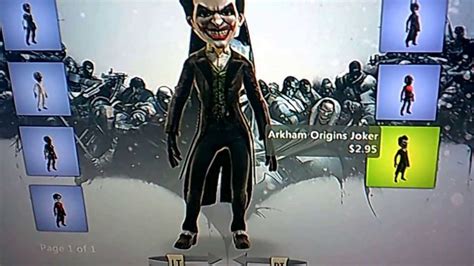 Xbox Live Avatar Gear Batman Arkham Origins Youtube