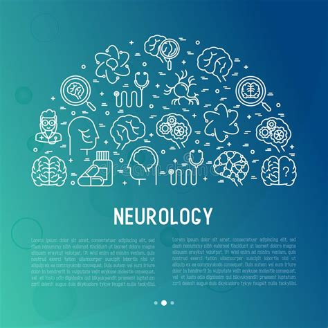 Neurology Concept In Circle With Thin Line Icons Stock Vector