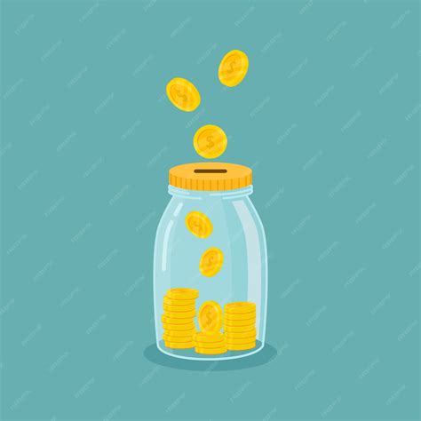 Premium Vector Money Jar Saving Money Save Your Money Concept