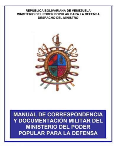 Manual De Correspondencia Y Documentación Militar Ejército