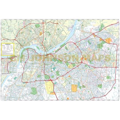 Louisville Kentucky Street Map Gm Johnson Maps