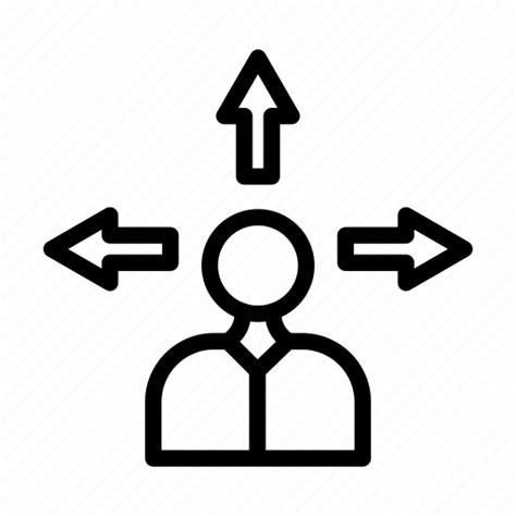 Choice Business Selection Arrows Person Icon Download On Iconfinder