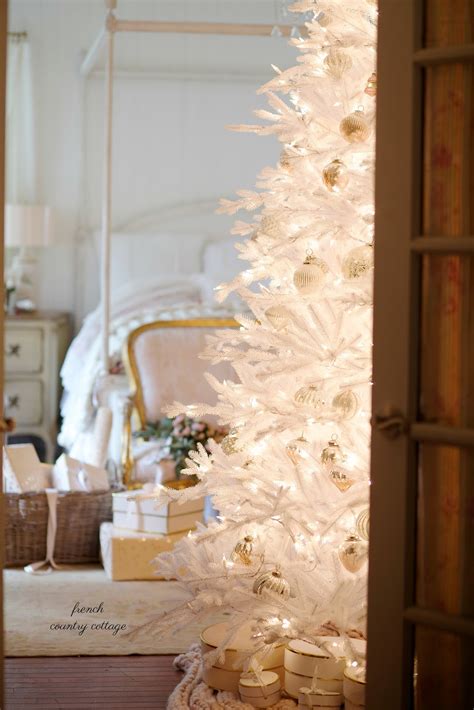 Romantic White And Blush Christmas Bedroom French Country Cottage