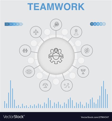 Teamwork Infographic With Icons Contains Vector Image