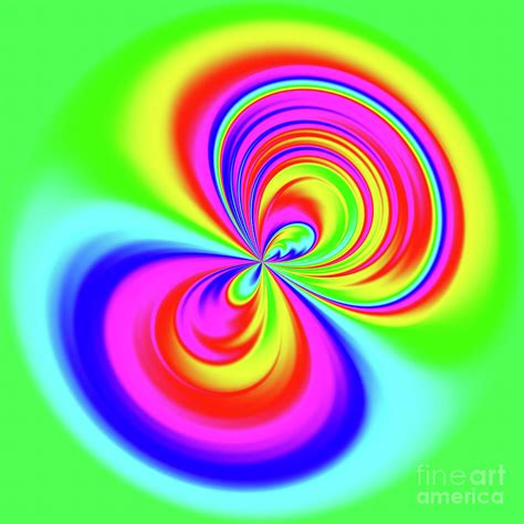 Rainbow Fractal Winds Orb Digital Art By Elisabeth Lucas Fine Art America