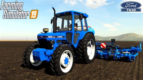 Farming Simulator 19 Ford 7630 With Seeder And Cultivator Youtube