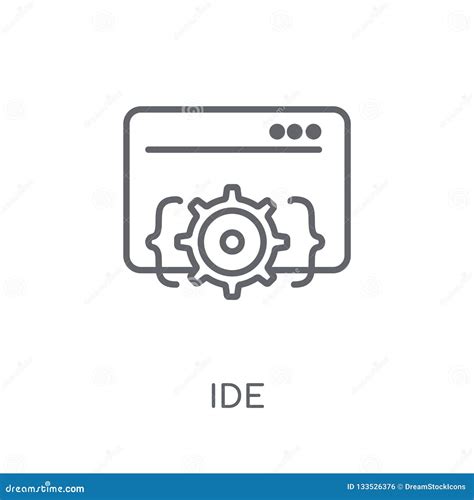 Ide Linear Icon Modern Outline Ide Logo Concept On White Backgr Stock