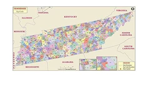 Tn Zip Code Map Map Vectorcampus Map