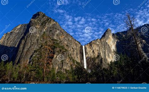 Bridal Veil Falls Yosemite National Park California Stock Image