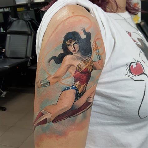 16 Powerful Wonder Woman Tattoos Wonder Woman Tattoo Tattoos For