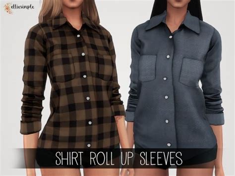 Elliesimple Shirt Roll Up Sleeves The Sims 4 Download
