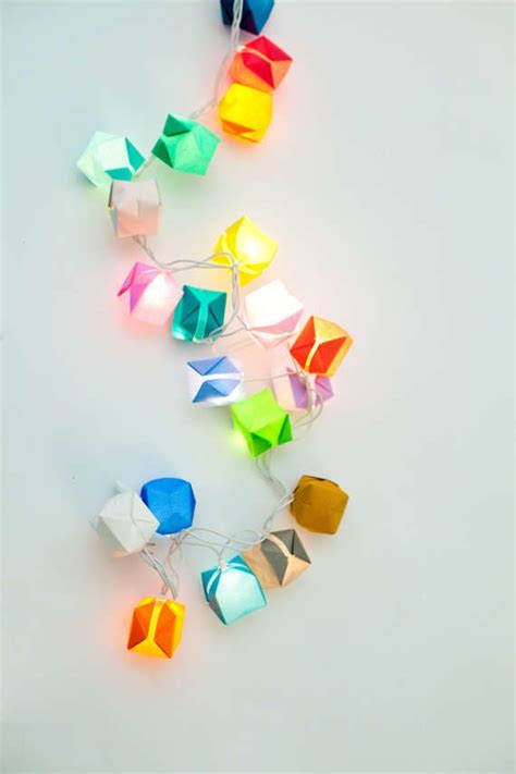 Diy Origami Box Lights Paper Decorations Diy Diy Origami Diy Crafts